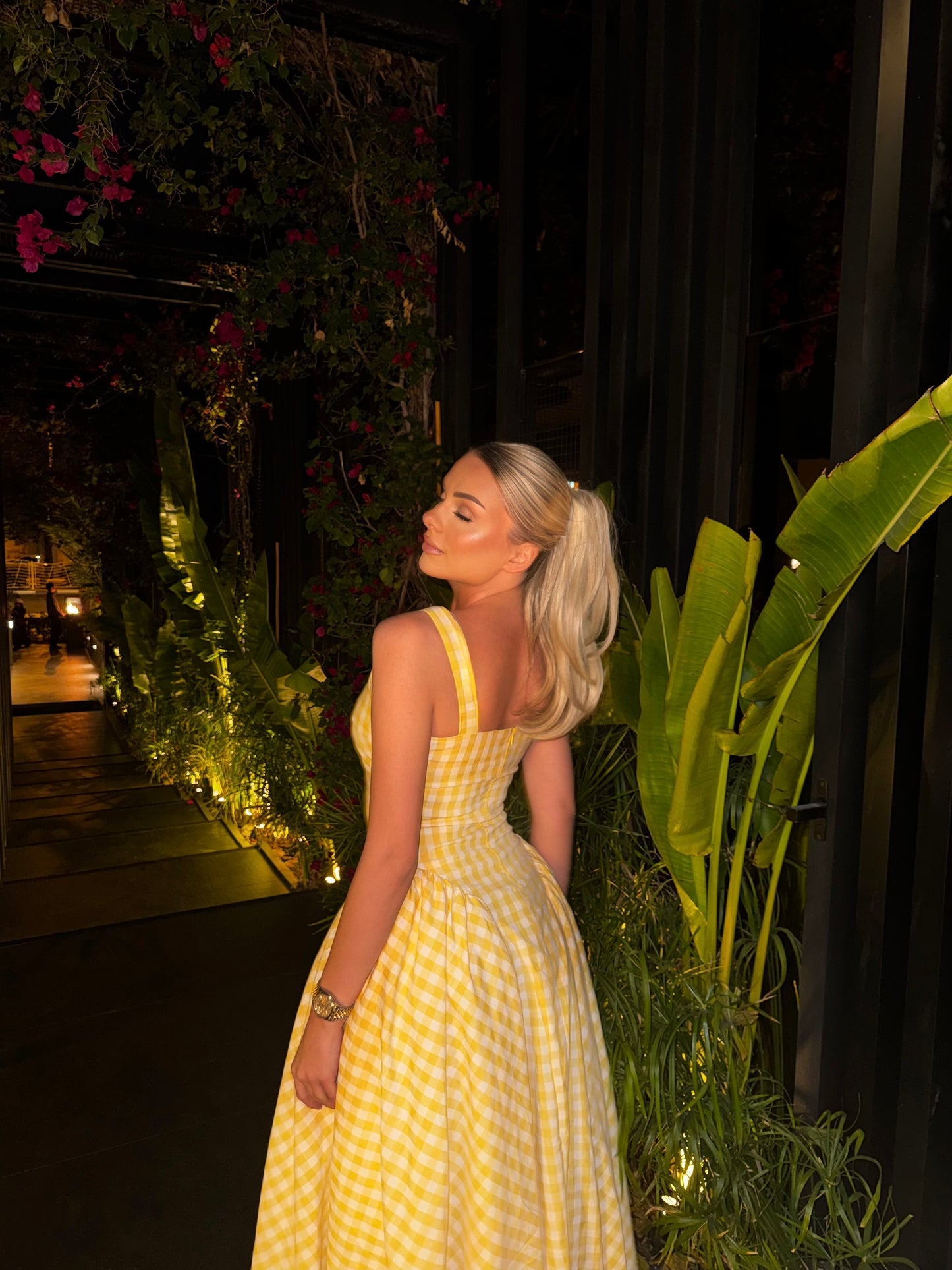 WAFFLE YELLOW DRESS