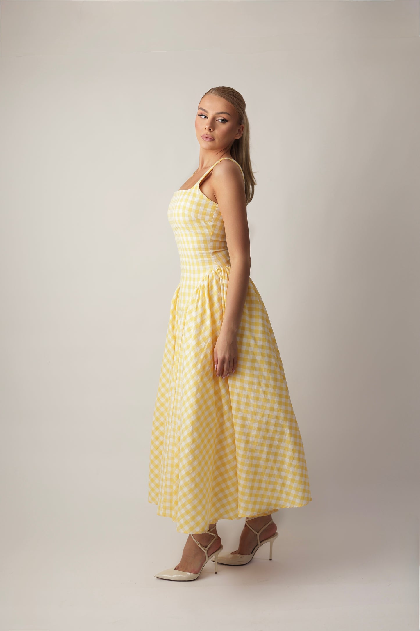 WAFFLE YELLOW DRESS