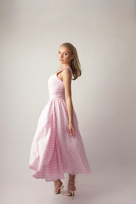 WAFFLE PINK DRESS