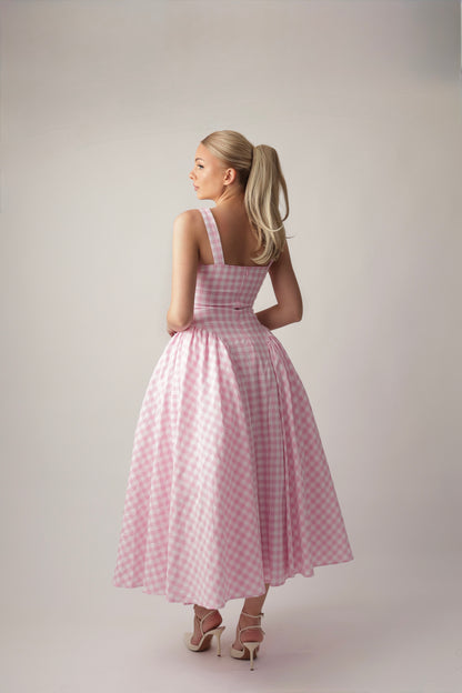 WAFFLE PINK DRESS