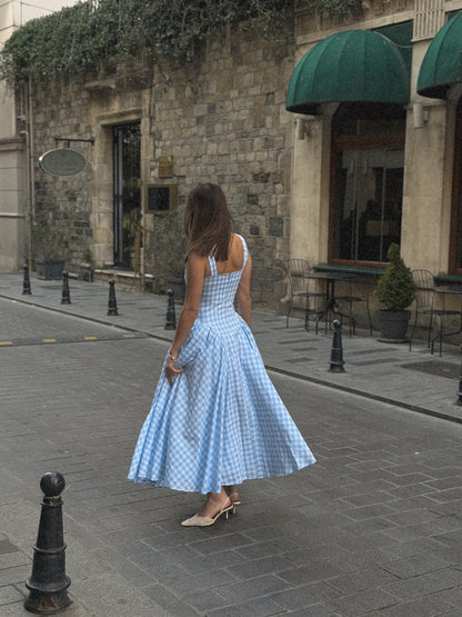 WAFFLE BLUE DRESS